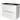 Wit hangend badmeubel met glanzende afwerking, twee lades en zwarte wasbak, ideaal voor moderne badkamers.
