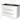 White bathroom unit with three drawers and black basin worktop, modern design, ideal for stylish bathroom storage.