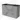 Grey bathroom cabinet with three drawers, modern design, black basin worktop, part of concrete style series.