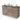 Houten badkamermeubel met vier lades, lichtbruin eikenlook, inclusief donker houten blad en twee witte ronde waskommen.