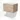 Wood-coloured bathroom unit, hanging model, with integrated basin; stylish and compact for modern bathrooms.