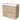 Houten badkamermeubel met twee lades, eiken look, inclusief witte keramische wastafel, modern design.
