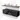 Floating black bathroom cabinet with wood-look basin worktop and double white bowl-shaped basins, modern design.