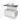 White hanging bathroom unit with grey worktop and round vanity units for countertop wash basin, modern ceramic design for stylish bathroom design.