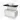 White bathroom unit with black basin worktop, ceramic bowl and drawers, modern design style for compact bathrooms.
