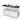 Floating white bathroom furniture set with black basin shelf and two white countertop wash basins, modern design.
