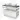 White Bathroom unit with double basins, grey worktop and modern metal frame; stylish and functional for any bathroom.
