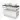 Wit badkamermeubel met houten blad, twee ronde waskommen en metalen details; strak design voor moderne badkamers.