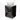 Black bathroom unit with wood-look top and white basin bowl, modern design and compact shape for stylish bathrooms.