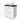 White bathroom unit with black top plate and ceramic countertop wash basin, modern style with ribbed pattern on cabinet doors.