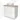 White bathroom unit with two drawers, wood-look worktop and round countertop wash basin, modern design for stylish bathroom furnishing.
