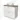 White bathroom furniture set with wood-look worktop, two drawers and round basin; modern design for stylish bathrooms.