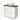 White bathroom unit with wood-look worktop and round ceramic countertop wash basin, minimalist design and two drawers.