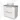 White Bathroom unit with two drawers, grey worktop and round white countertop wash basin; modern design, ideal for a stylish bathroom.