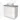 White bathroom unit with grey top and round countertop wash basin, sleek design, ideal for modern bathroom interiors.