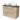 Houten badkamermeubel met twee witte waskommen en donkere blad, modern design met soft-close lades.