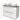 Modulo Plato Slim Vanity units for countertop basin | 100 cm High-gloss white Flat front Mid brown oak worktop 2 Stacked drawers BMK37-01679