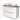 Modulo Plato Slim Vanity units for countertop basin | 100 cm Matte white Flat front Mid brown oak worktop 2 Stacked drawers BMK37-01682