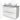Modulo Plato Slim Vanity units for countertop basin | 100 cm High-gloss white Flat front Grey oak worktop 2 Stacked drawers BMK37-01739