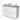 Modulo Plato Slim Vanity units for countertop basin | 100 cm High-gloss white Handle-less front Grey oak worktop 2 Stacked drawers BMK37-01741