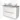 Modulo Plato Slim Vanity units for countertop basin | 100 cm Matte white Flat front Grey oak worktop 2 Stacked drawers BMK37-01742