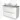 Modulo Plato Slim Vanity units for countertop basin | 100 cm Matte white Flat front Light grey concrete worktop 2 Stacked drawers BMK37-01772