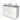 Modulo Plato Slim Vanity units for countertop basin | 100 cm Matte white Slat front Light grey concrete worktop 2 Stacked drawers BMK37-01773