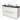 White bathroom unit with two drawers, black top and double white countertop wash basins, modern design.