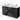 Black bathroom unit with double countertop basin, modern design, sleek finish. Perfect for a stylish bathroom design.