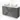 Grey bathroom furniture set with two white countertop wash basins, modern look, horizontal handles and sleek design.