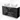 Black bathroom furniture set with two white countertop wash basins, sleek drawers and high-gloss finish, perfect for modern bathrooms.