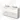 Modulo Plato Vanity units for countertop basin | 160 cm High-gloss white Flat front Matte white worktop 4 high drawers BMK14-00493