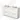 Modulo Plato Vanity units for countertop basin | 160 cm Matte white Flat front High-gloss white worktop 4 high drawers BMK14-00513