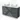 Dark grey vanity unit with two white countertop basins, ideal for stylish and modern bathroom design.