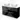 Black vanity units with basin, glossy finish and modern style for a luxurious look.