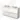 Modulo Plato Vanity units for countertop basin | 160 cm High-gloss white Handle-less front High-gloss white worktop 4 high drawers BMK14-00506