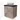 Beige bathroom unit with black countertop wash basin, 2 drawers and silver handles, ideal for a modern bathroom style.