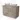 Tweepersoons wastafelmeubel beige, met twee lades en dubbele ronde witte waskommen, perfect voor de moderne badkamer.