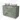 Green bathroom furniture set with two ceramic countertop wash basins, concrete-look worktop and soft-close drawers, perfect for modern bathrooms.