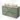 Groen badkamermeubel met houtlook blad, dubbele wastafel en strak design, ideaal voor moderne badkamers.