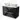 Black bathroom unit with two white vanity units for countertop wash basins, modern design, made of wood, ideal for stylish bathroom design.