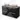 Black bathroom unit with wood-look worktop, double white drawers and 4 drawers, modern design for stylish bathroom.