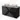 Black bathroom furniture set with wooden worktop, double white countertop wash basins and soft-close drawers, ideal for modern bathrooms.