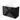 Black bathroom furniture set with two drawers and white ceramic basin, modern design in dark wood grain finish.