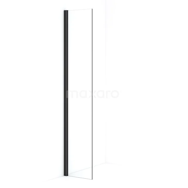 Diamond Inloopdouche | 30 cm Zwart chroom Helder glas Vaste wand IDA03010BC