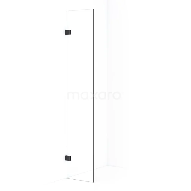 Diamond Inloopdouche | 30 cm Zwart chroom Helder glas Vaste wand IDA03020BC