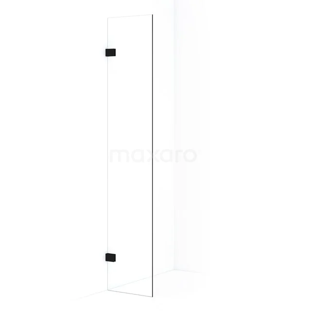 Diamond Inloopdouche | 30 cm Mat zwart Helder glas Vaste wand IDA03020MB