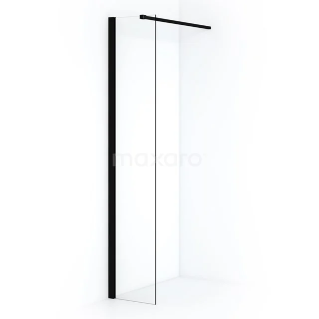 Diamond Inloopdouche | 40 cm Mat zwart Helder glas Vaste wand IDA04110MB