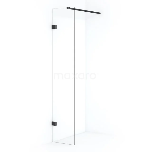 Diamond Inloopdouche | 40 cm Zwart chroom Helder glas Vaste wand IDA04120BC