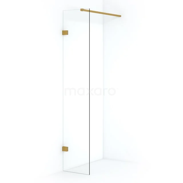 Diamond Inloopdouche | 40 cm Goud Helder glas Vaste wand IDA04120GG